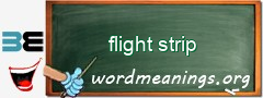 WordMeaning blackboard for flight strip